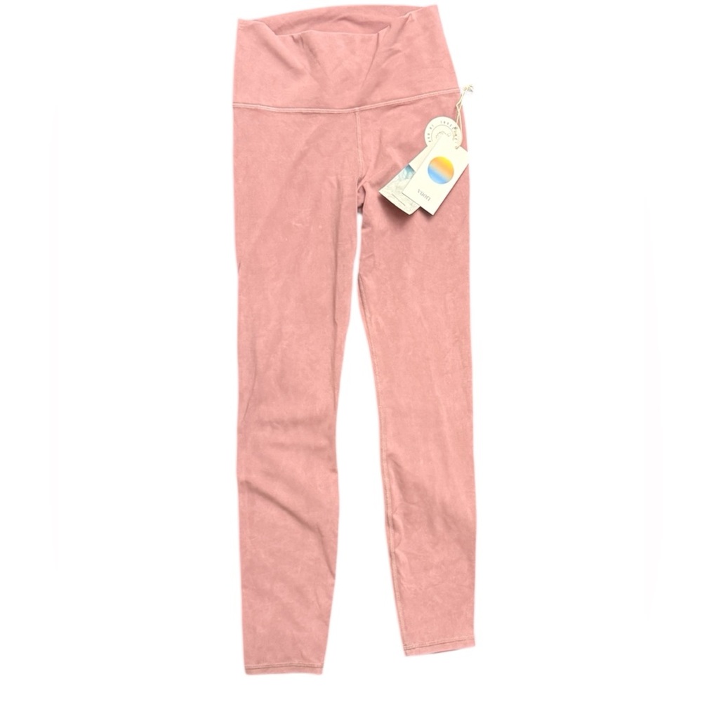 Vuori Women Washed Studio Legging Washed Marsala Pink Medium $94 New